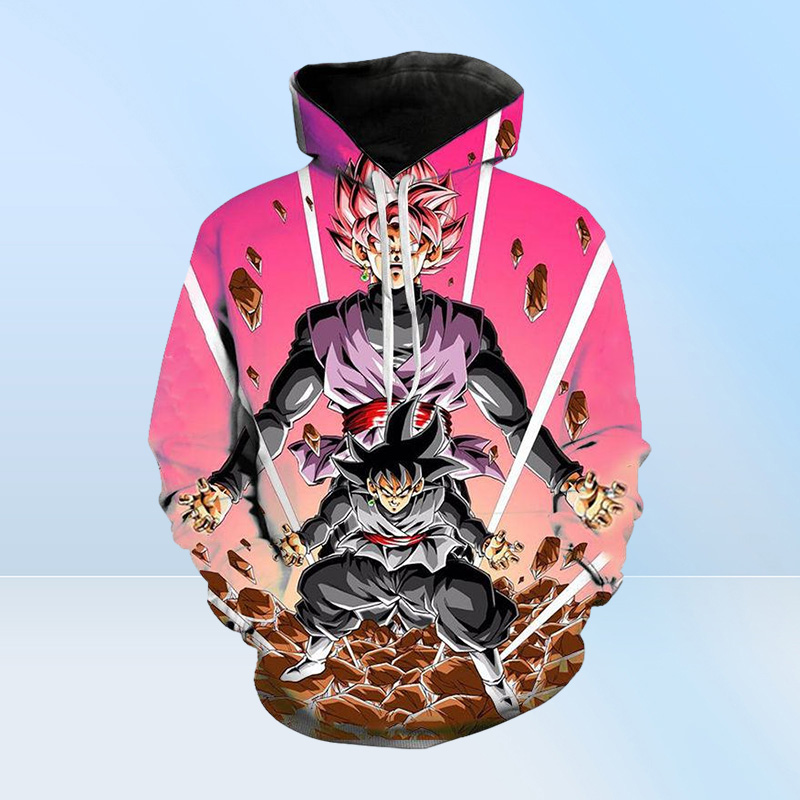Men039s Hoodies Sweatshirts Print Cartoon Anime Dragon Men Women Pullover Fashion Boy Girl Kids DBZ Streetwear TopsM