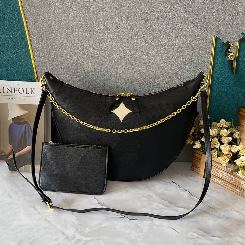 Shoulder Bag Half Moon Underarm Loop Hobo Chain Crescent Vintage Designer Handbag Purse Shopping Bags Crossbody Handbags Zipper Women Wallet Adjustable strap