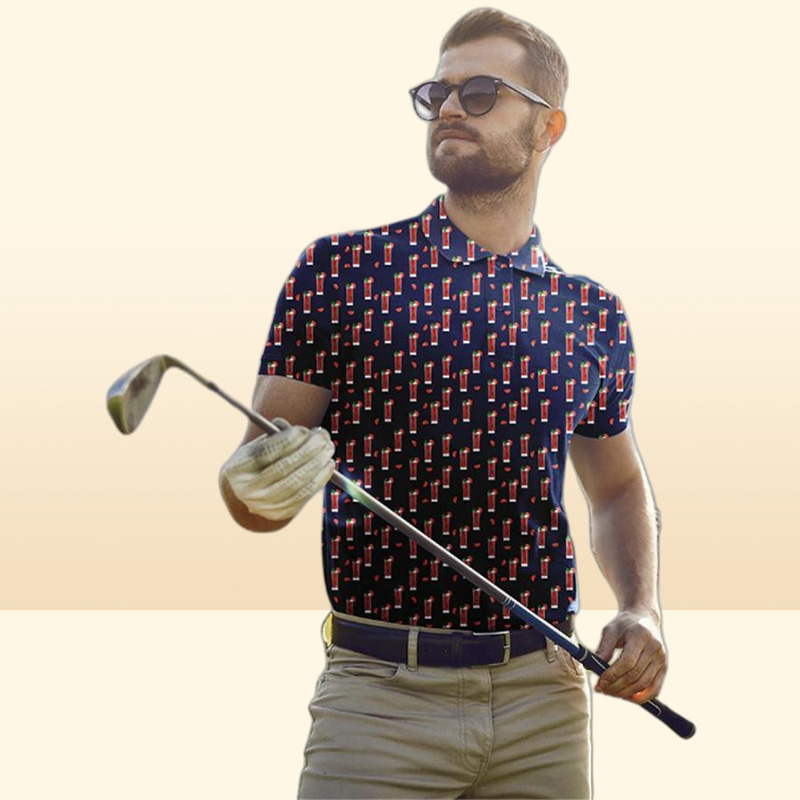 Men039s Polos British Men39s Golf Shirt Lapel Highend Fashion Brand Casual Quality Top Spring SummerMen039s Men03