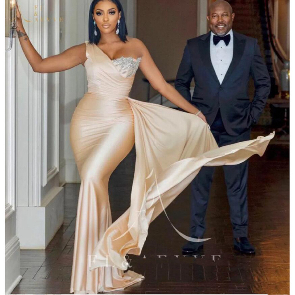 2024 Sexy Satin Bridesmaid Dresses For Africa Unique Design New Full Length Wedding Guest Junior Maid Of Honor Dress Ribbon Elastic Silk Like Satin Pa