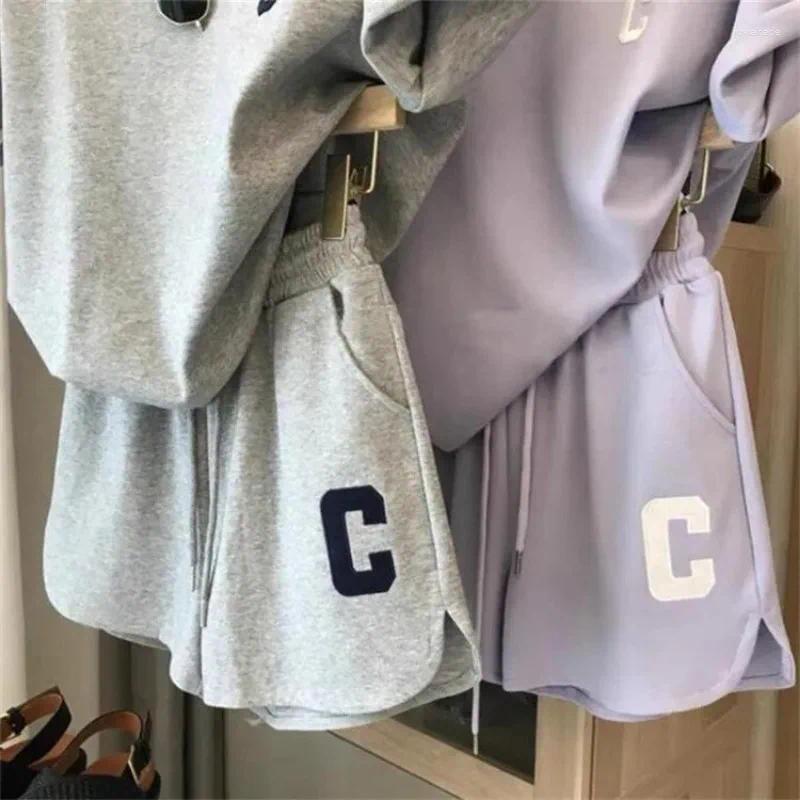 Women's Tracksuits Summer Clothing For Women LOOSE Casual Sports Wide Leg Shorts Two Piece Sets Womens Outifits