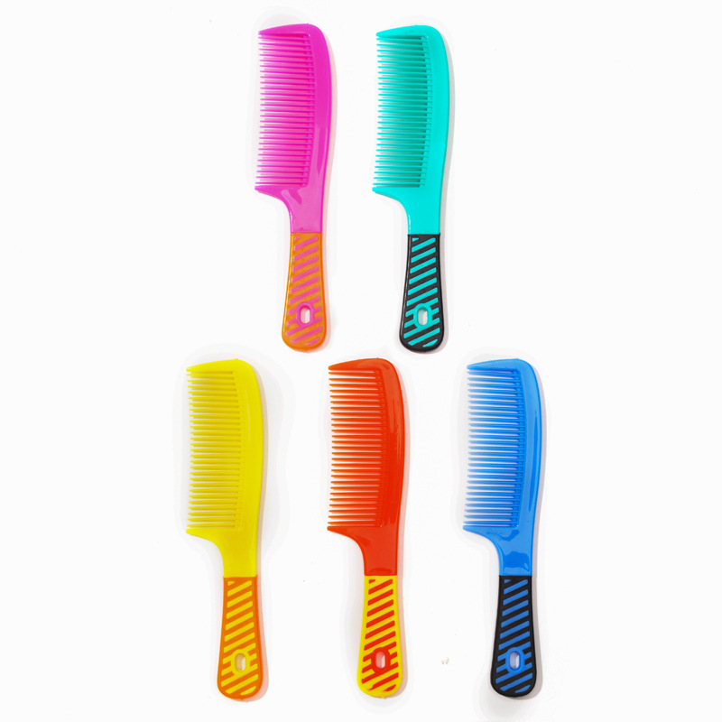 Hair Brushes household portable hairdressing combed anti static long hair clock massage combina color plastic comb 21cm