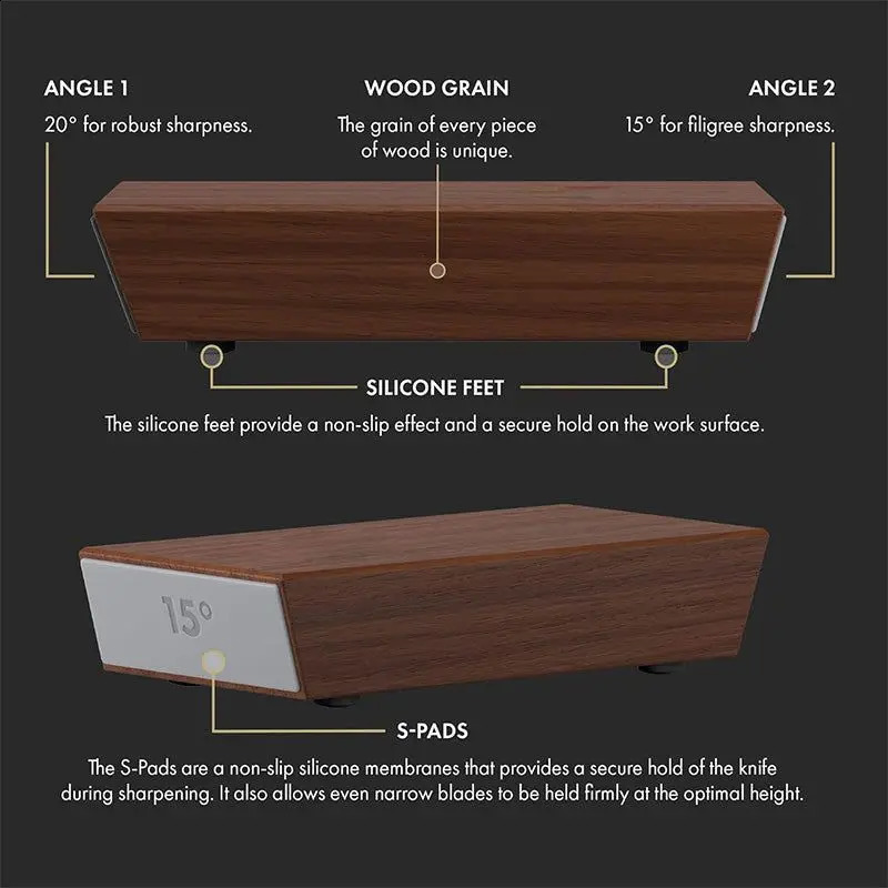 15 and 20 Degrees Rolling Knife Sharpener Magnetic Holder Diamond Sharpening Stone Kit with Angle Roller Kitchen Accessory 240123