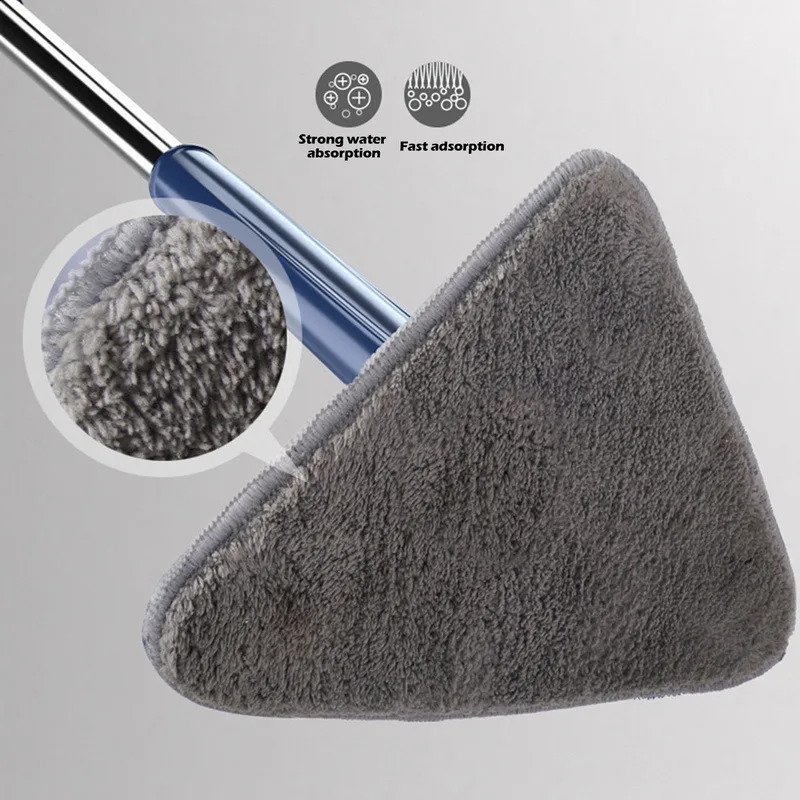 Rotating Triangular Mop 360° Adjustable Cleaning Window Washing Squeeze Mops To Clean Wall Ceilings Floor Broom 240123