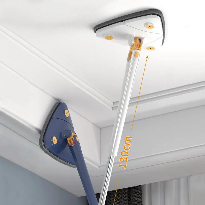 Rotating Triangular Mop 360° Adjustable Cleaning Window Washing Squeeze Mops To Clean Wall Ceilings Floor Broom 240123