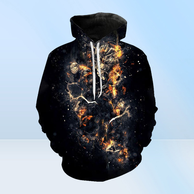 Men039s Hoodies Sweatshirts Print Cartoon Anime Dragon Men Women Pullover Fashion Boy Girl Kids DBZ Streetwear TopsM
