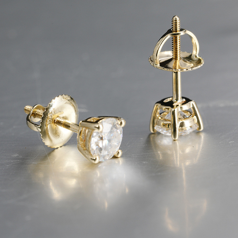 Pass Dia Tester VVS1 Moissanite Designer For Women Sterg Sier Stud Earrings Gold Plated Mens Earring Hip Hop Jewelry woman Valentines Day Birthday Gif