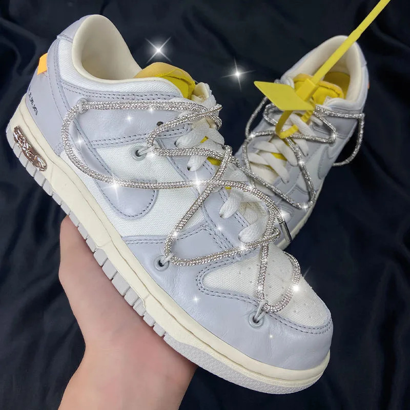 Beauty Crystal Full Diamond Shoelace Shoe Accessories Trend Personality Casual Hightop Shoes Laces Dropship 240130