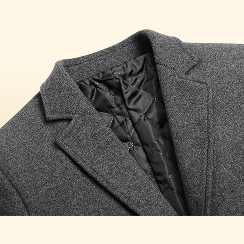 Men039s Wool Extra Long Trench Coat Male Winter Brand Mens Cashmere Slim Fit Woolen Peacoat Windbreaker Manteau Homme 4XL