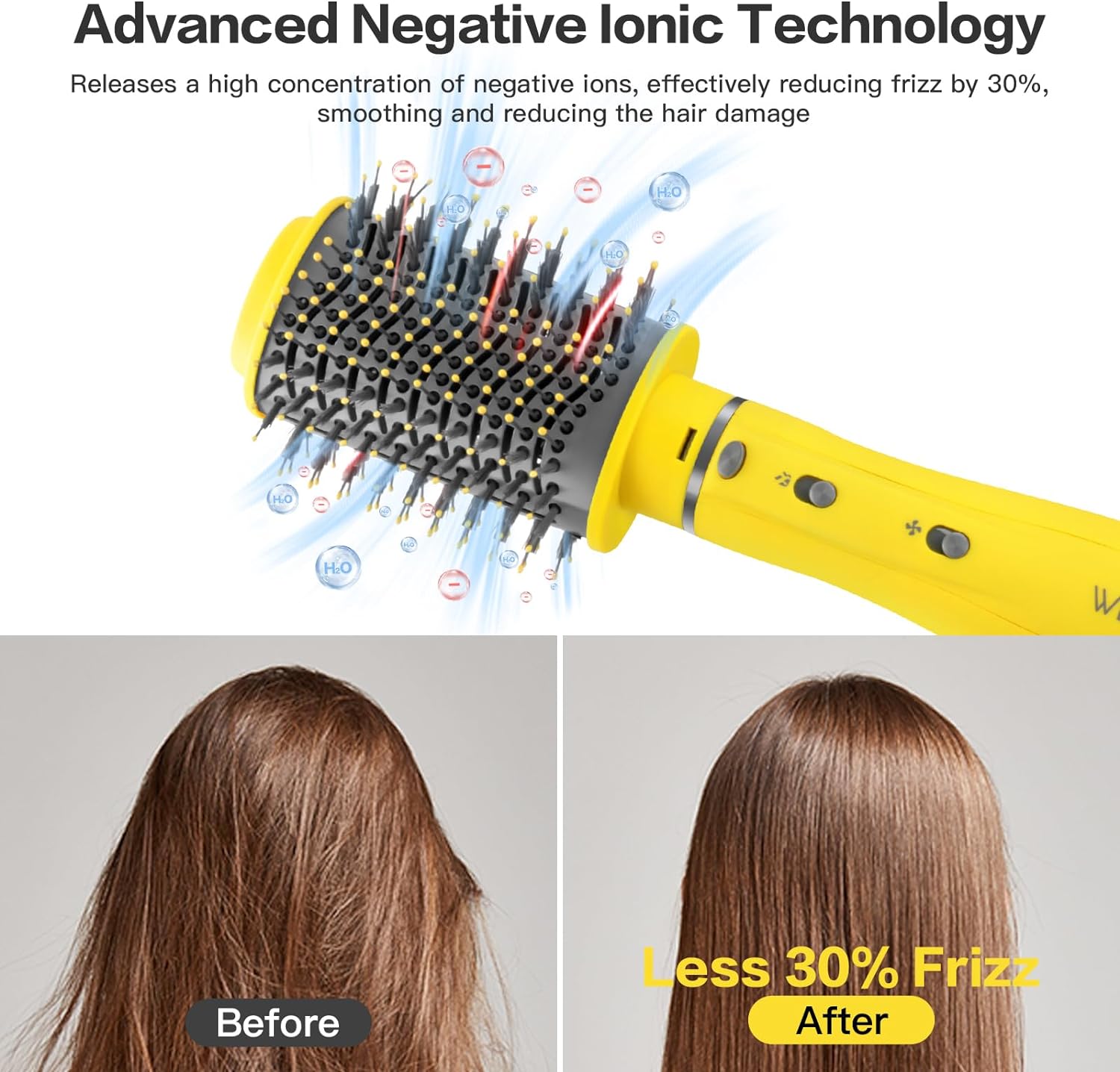 US stock Hair Dryer Brush, WeChip 4 in 1 Hot Air Brush for Drying/Curling/Straightening, One-Step Blow Dryer Brush & Volumizer with Ceramic Coating
