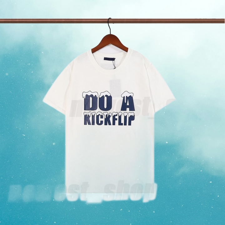 designer Men039s T shirt tshirt luxury classic letter do a kickflip snow print tshirts Tshirt Womens simple Casual cotton tee