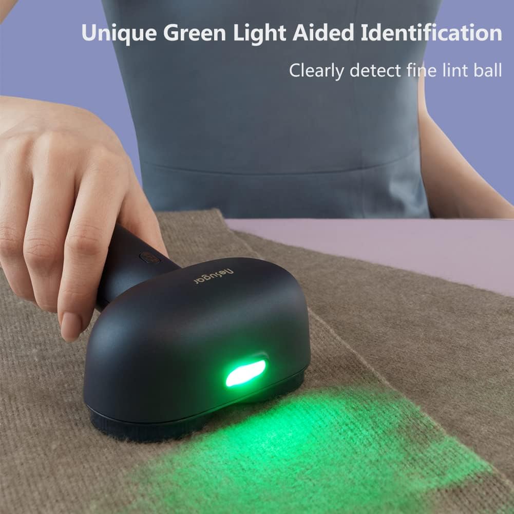 Nesugar Electric Professional Dual-Head Fabric Shaver and Lint Remover and Clothes Shavers with Green Light aided Identification