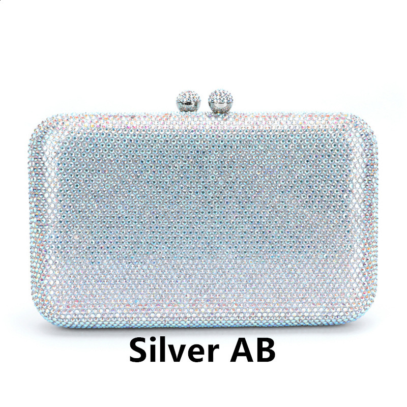 Handheld bag for evening wear womens banquet bag party wedding export crystal rhinestone bag 240117