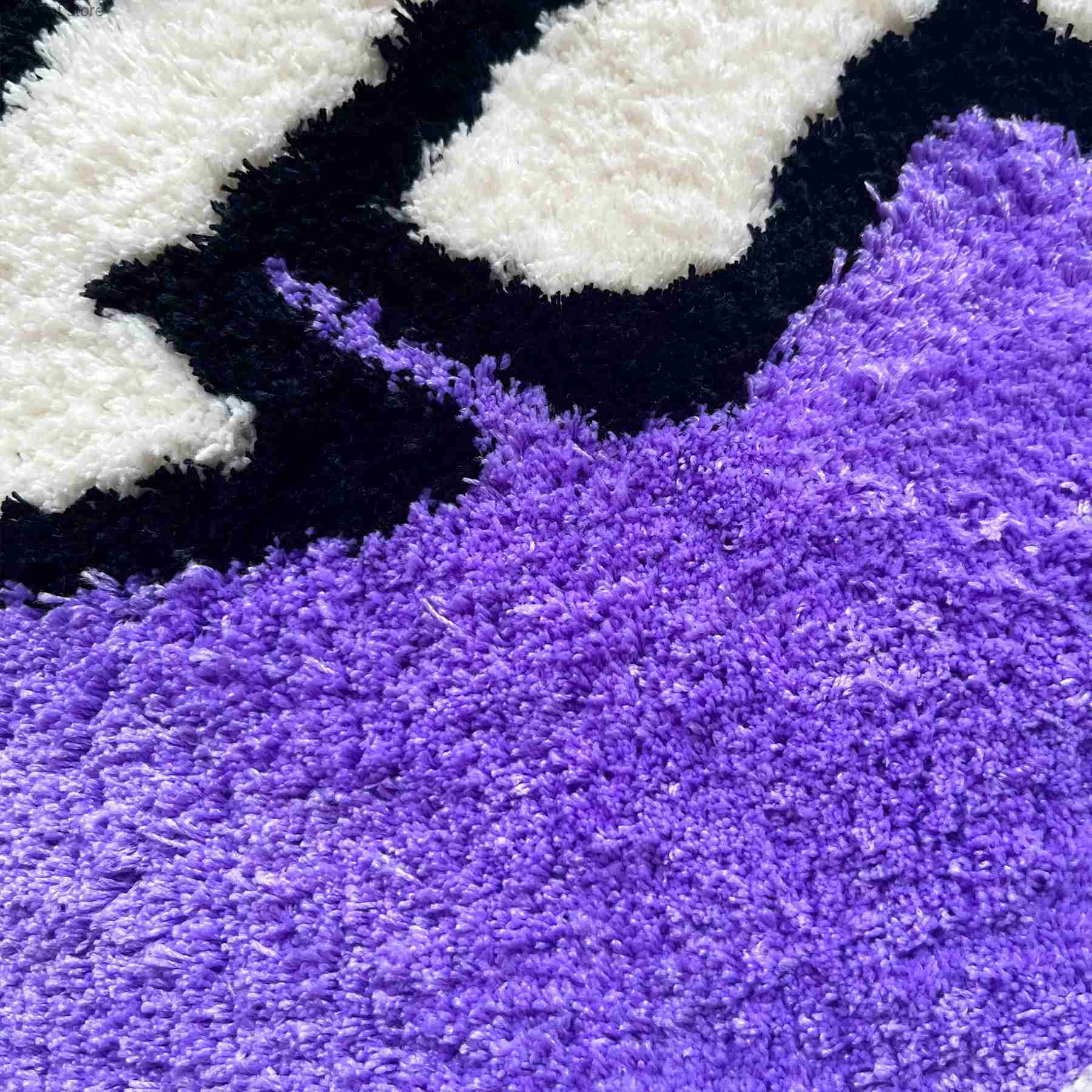 Carpet LAKEA Purple Reverse Card Rug for Girls Rooms Purple Handmade Tufted Rug for Birthday Gift Fluffy Tufted Rug Soft Rectangle Mat T240219