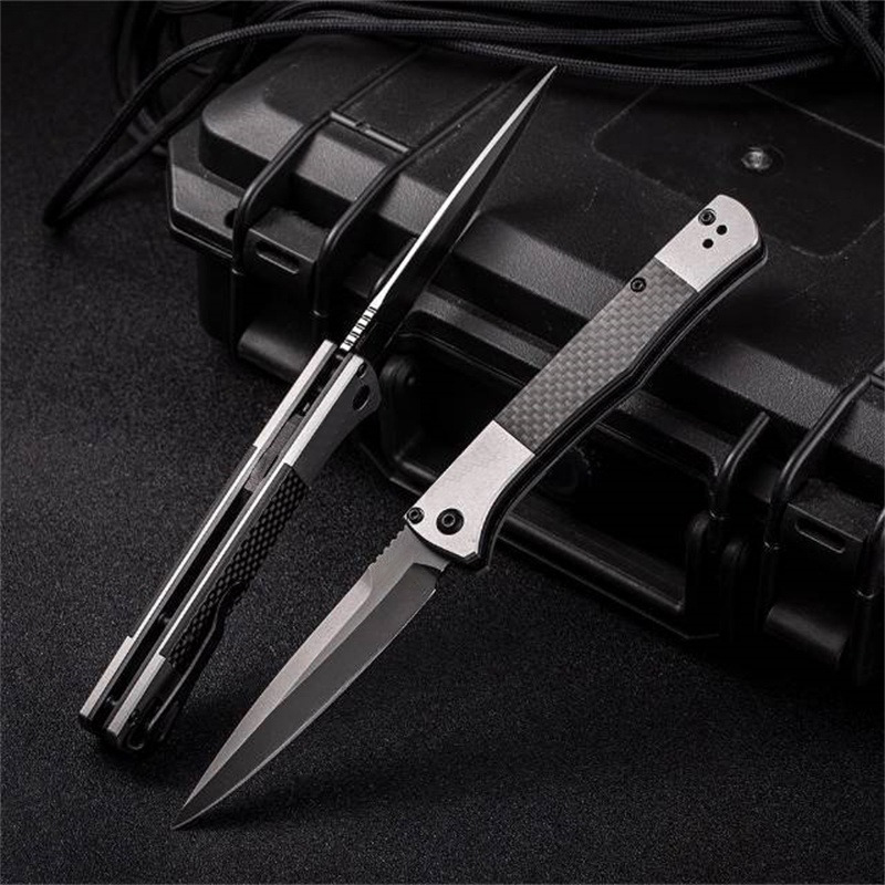 Higher Quality BM 4170BK Fact Assisted Folding S90V DLC Spear Point Blade Aluminum Handles with Carbon Fiber Inlays Portable Outdoor Hunting Pocket Kn