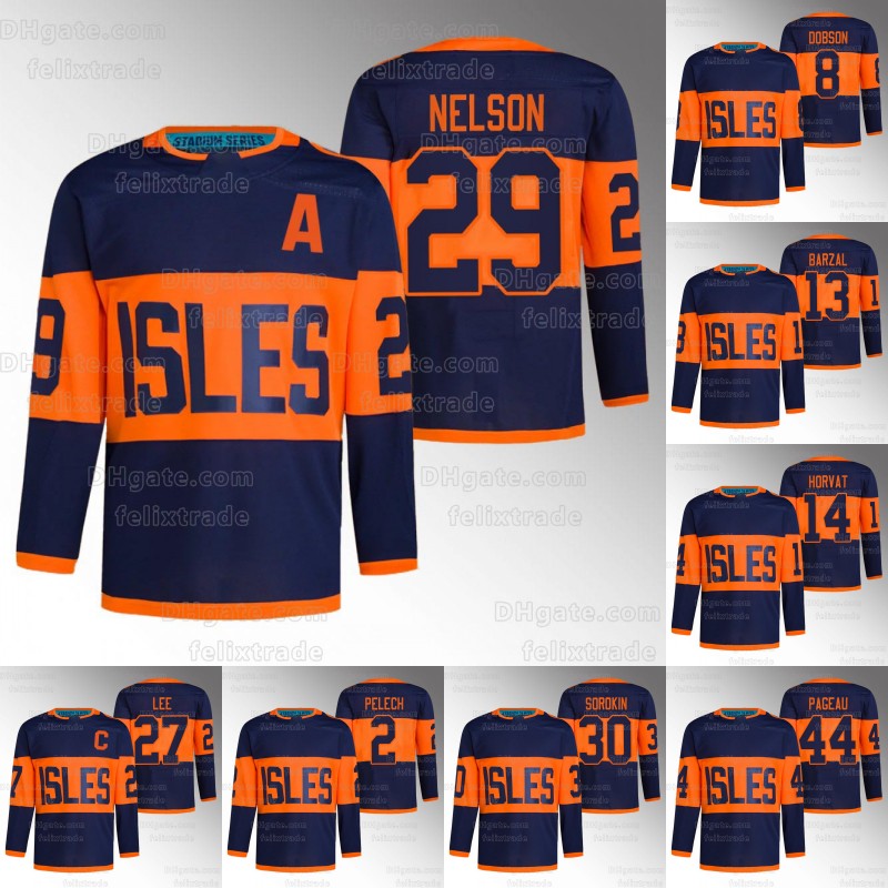 Mathew Barzal NY Islanders 2024 Stadium Series jersey Brock Nelson Noah Dobson Anders Lee Ilya Sorokin Bo Horvat Sebastian Aho Adam Pelech Kyle Palmieri