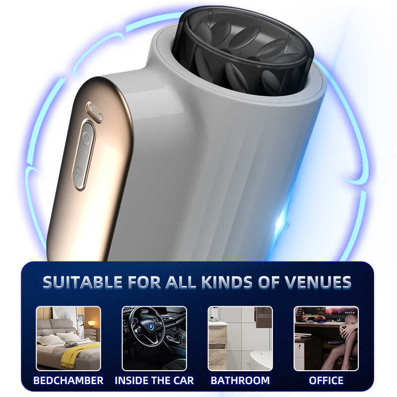 Nxy Masturbators Fully Automatic Telescopic Rotating Through Airplane Cup Male Dual Pass Massage and Masturbation Device Adult Sexual Products