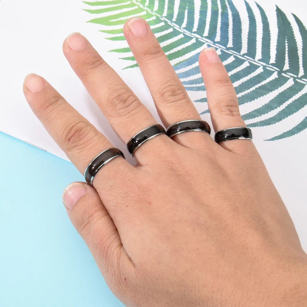 100 pcslot Temperature Change Emotion Feeling Mood Rings Set For Women Men Mixed Size Round Finger Ring Jewelry Drop 240219