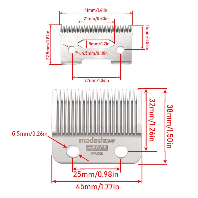 Madeshow M5F M10 Original Clippers Blades Stainless Steel Hair Clipper Hair Trimmer Replacement Cutter Head barber Accessories 240219