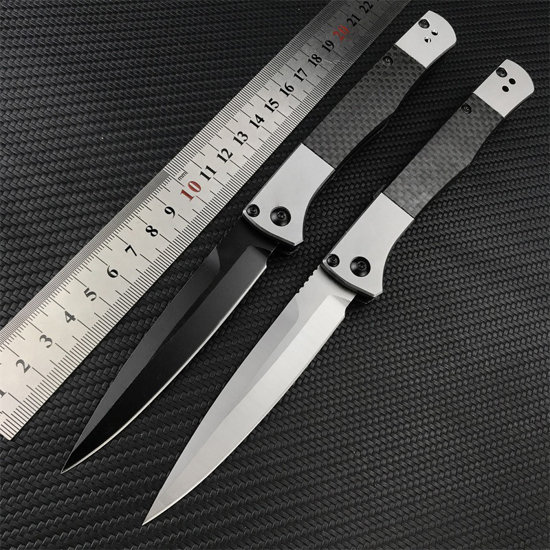 Higher Quality BM 4170BK Fact Assisted Folding S90V DLC Spear Point Blade Aluminum Handles with Carbon Fiber Inlays Portable Outdoor Hunting Pocket Kn
