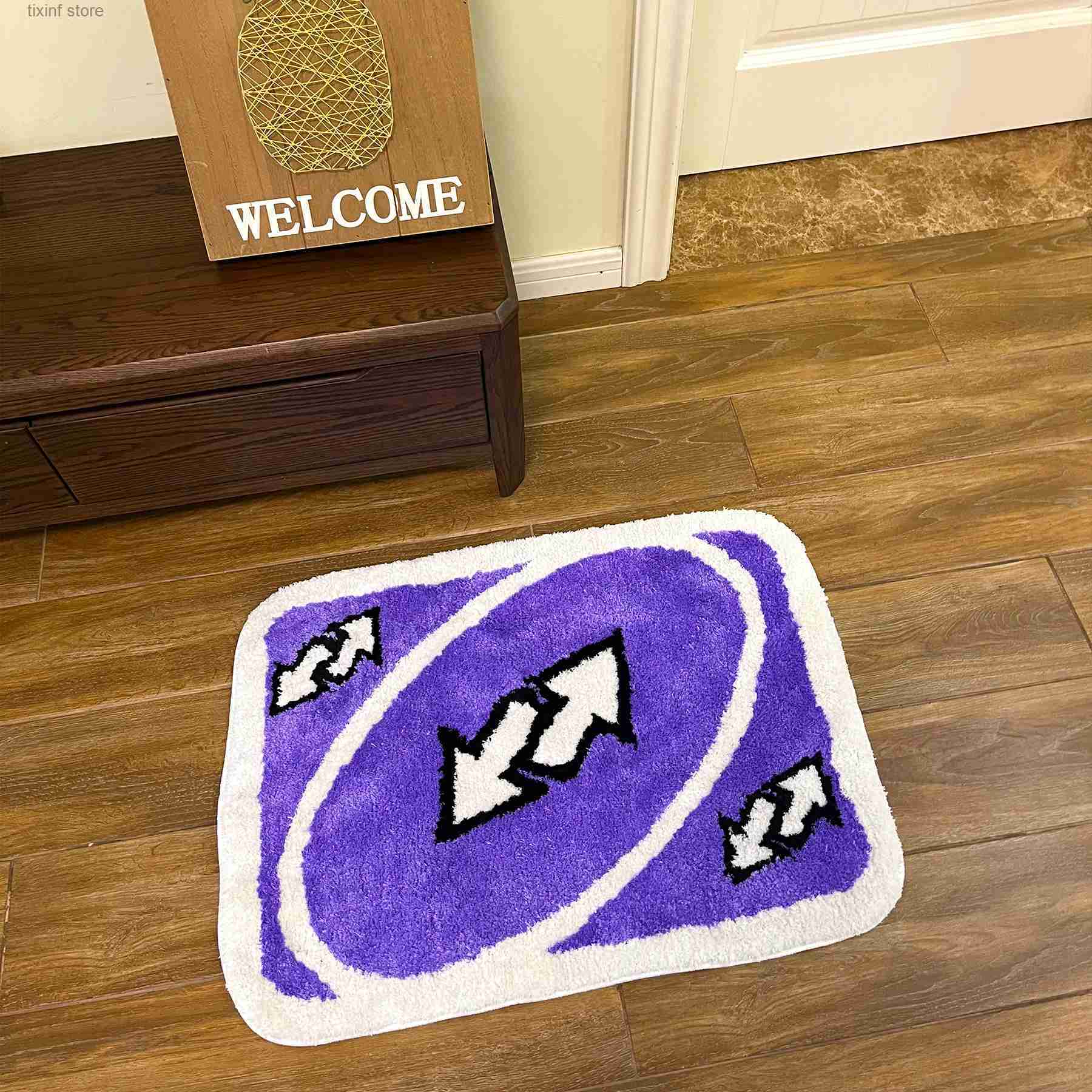 Carpet LAKEA Purple Reverse Card Rug for Girls Rooms Purple Handmade Tufted Rug for Birthday Gift Fluffy Tufted Rug Soft Rectangle Mat T240219