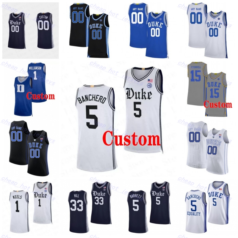 RJ. Barrett Cameron Reddish Duke Blue Basketball Jersey Custom Stitched Mens Youth 1 Zion Williamson 5 Mason Plumlee 1 Vernon Carey Jr. Duke Blue Devils Jerseys