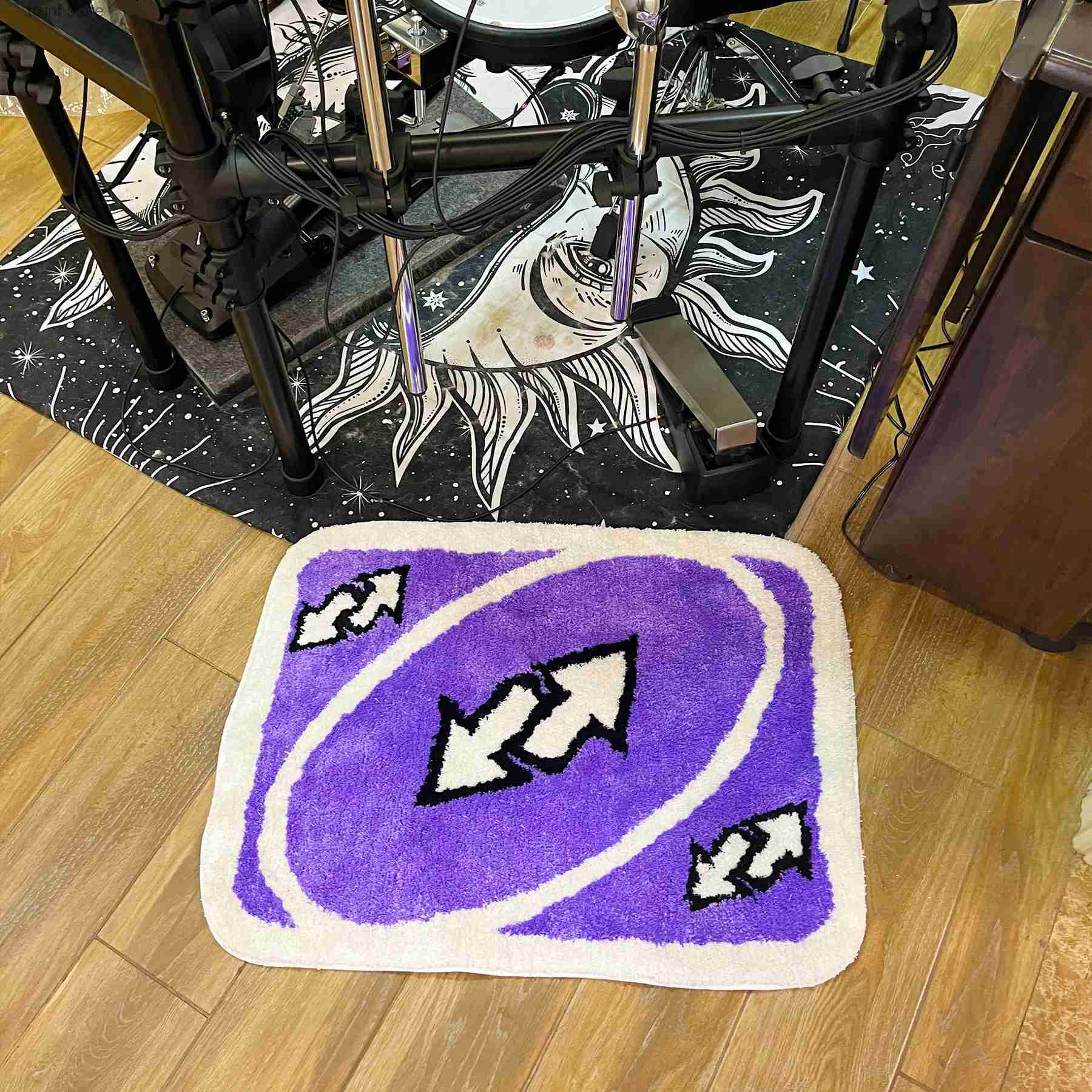 Carpet LAKEA Purple Reverse Card Rug for Girls Rooms Purple Handmade Tufted Rug for Birthday Gift Fluffy Tufted Rug Soft Rectangle Mat T240219