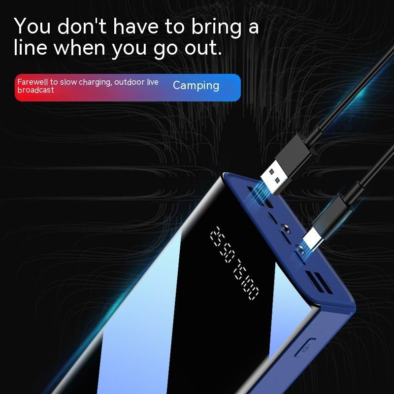 100% Original Power Bank 50000Mah Type CMicro USB Fast Charging PowerBank Led Display Portable ExternalBattery Charger ForTablets
