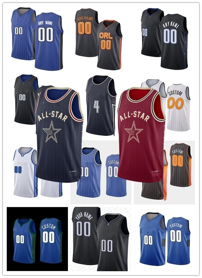 2024 All-Star Orlandos Basketball Jersey Men Women Youth Custom 5 Paolo Banchero 22 Franz Wagner 50 Cole Anthony 4 Jalen Suggs Magics 21 Moritz Wagner