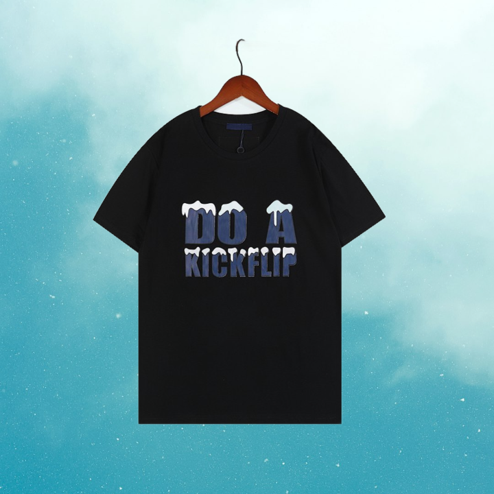 designer Men039s T shirt tshirt luxury classic letter do a kickflip snow print tshirts Tshirt Womens simple Casual cotton tee