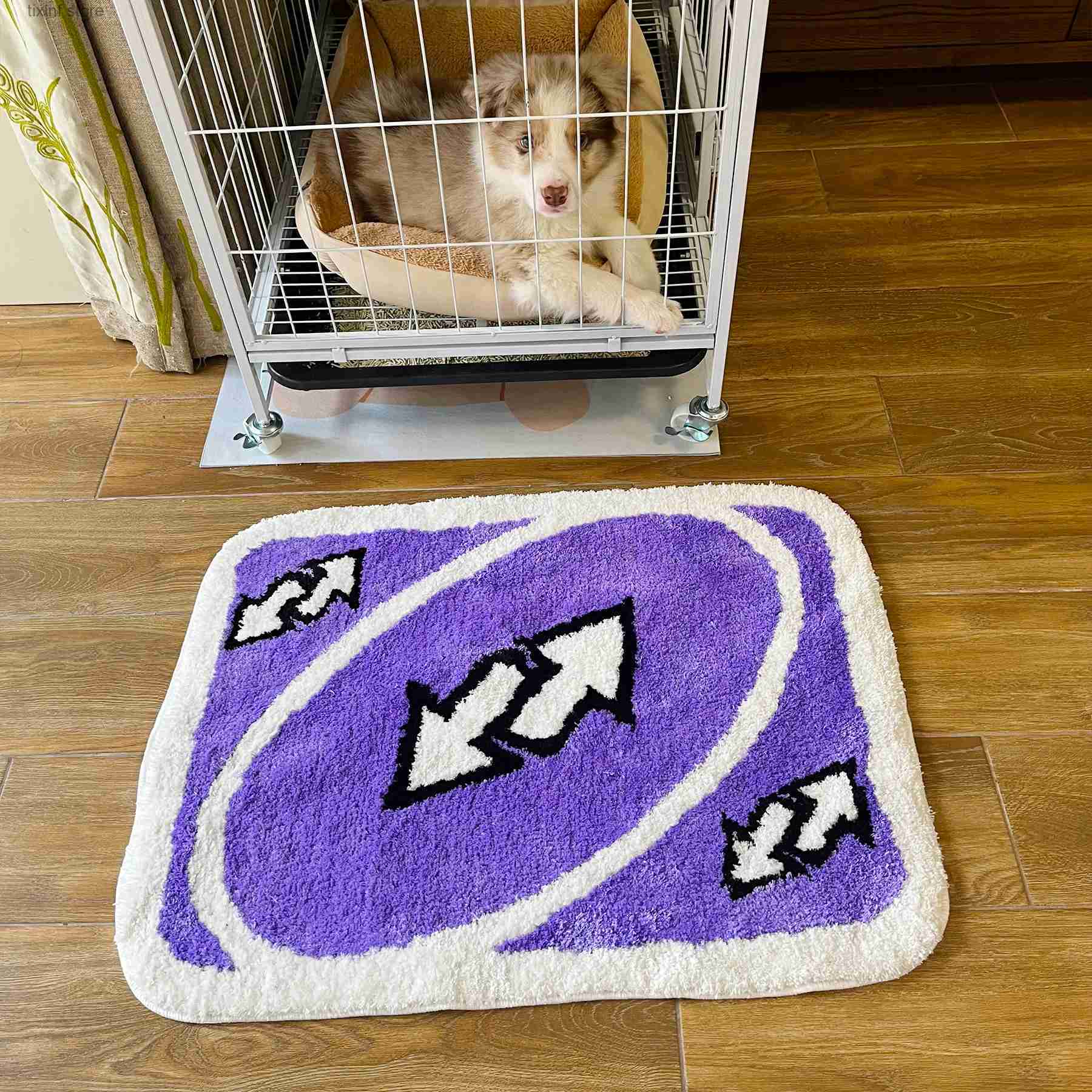 Carpet LAKEA Purple Reverse Card Rug for Girls Rooms Purple Handmade Tufted Rug for Birthday Gift Fluffy Tufted Rug Soft Rectangle Mat T240219