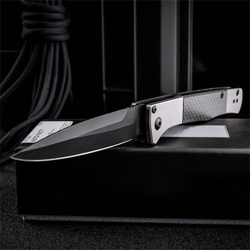 Higher Quality BM 4170BK Fact Assisted Folding S90V DLC Spear Point Blade Aluminum Handles with Carbon Fiber Inlays Portable Outdoor Hunting Pocket Kn