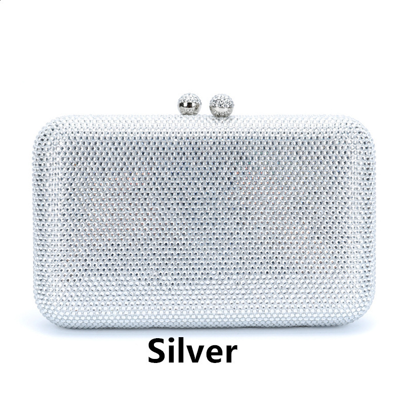 Handheld bag for evening wear womens banquet bag party wedding export crystal rhinestone bag 240117