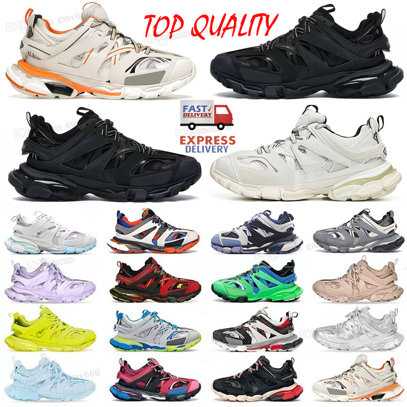 2024 Designer Luxury brand Men Women Casual Shoes Track 3 3.0 Triple white black Sneakers Tess.s. Gomma leather Trainer Nylon Printed Platform trainers shoes