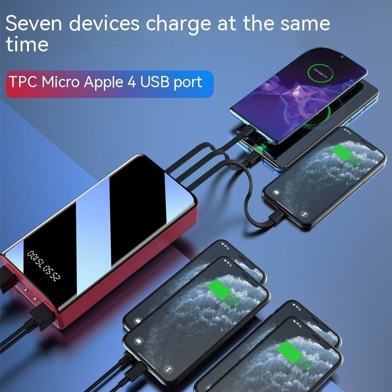 100% Original Power Bank 50000Mah Type CMicro USB Fast Charging PowerBank Led Display Portable ExternalBattery Charger ForTablets