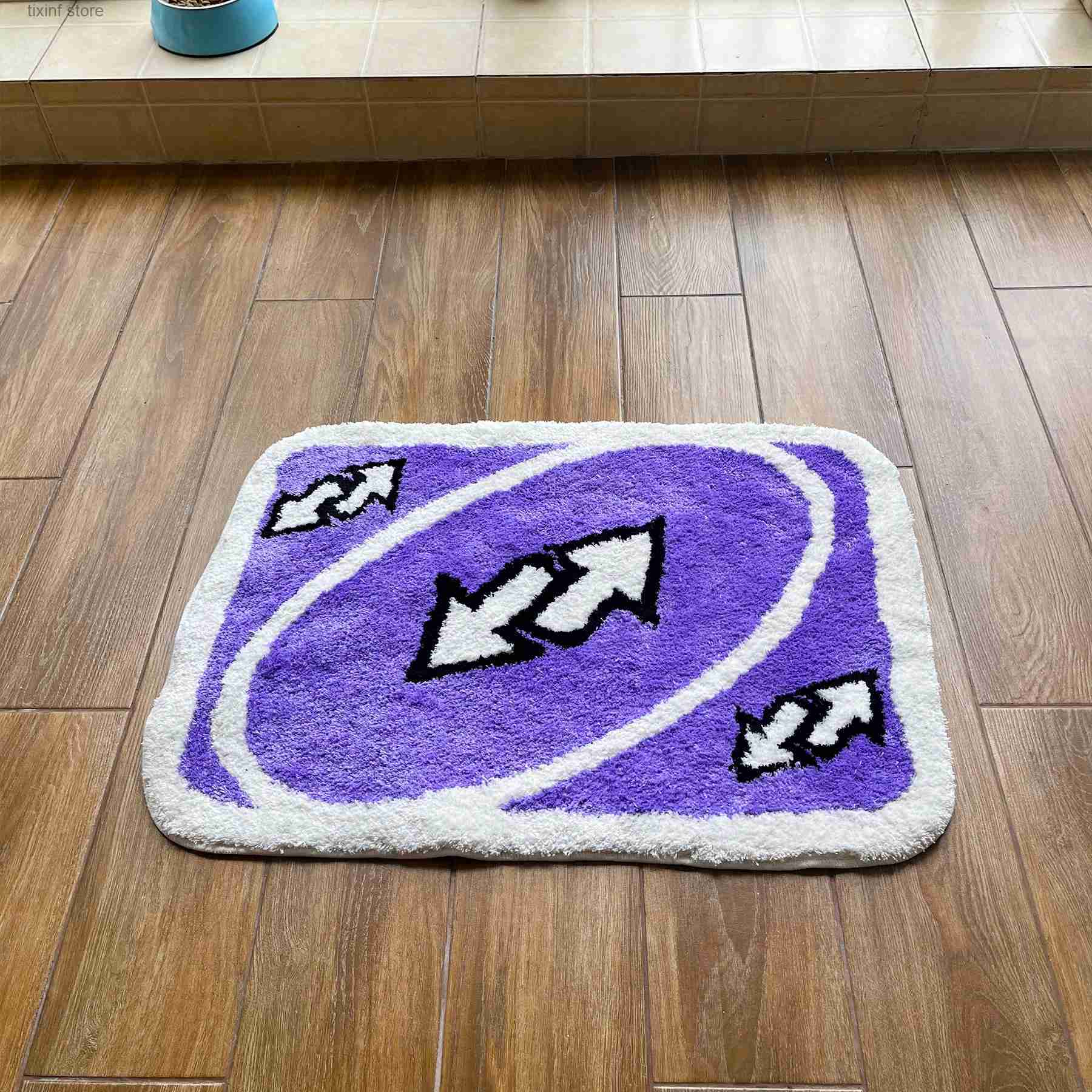 Carpet LAKEA Purple Reverse Card Rug for Girls Rooms Purple Handmade Tufted Rug for Birthday Gift Fluffy Tufted Rug Soft Rectangle Mat T240219