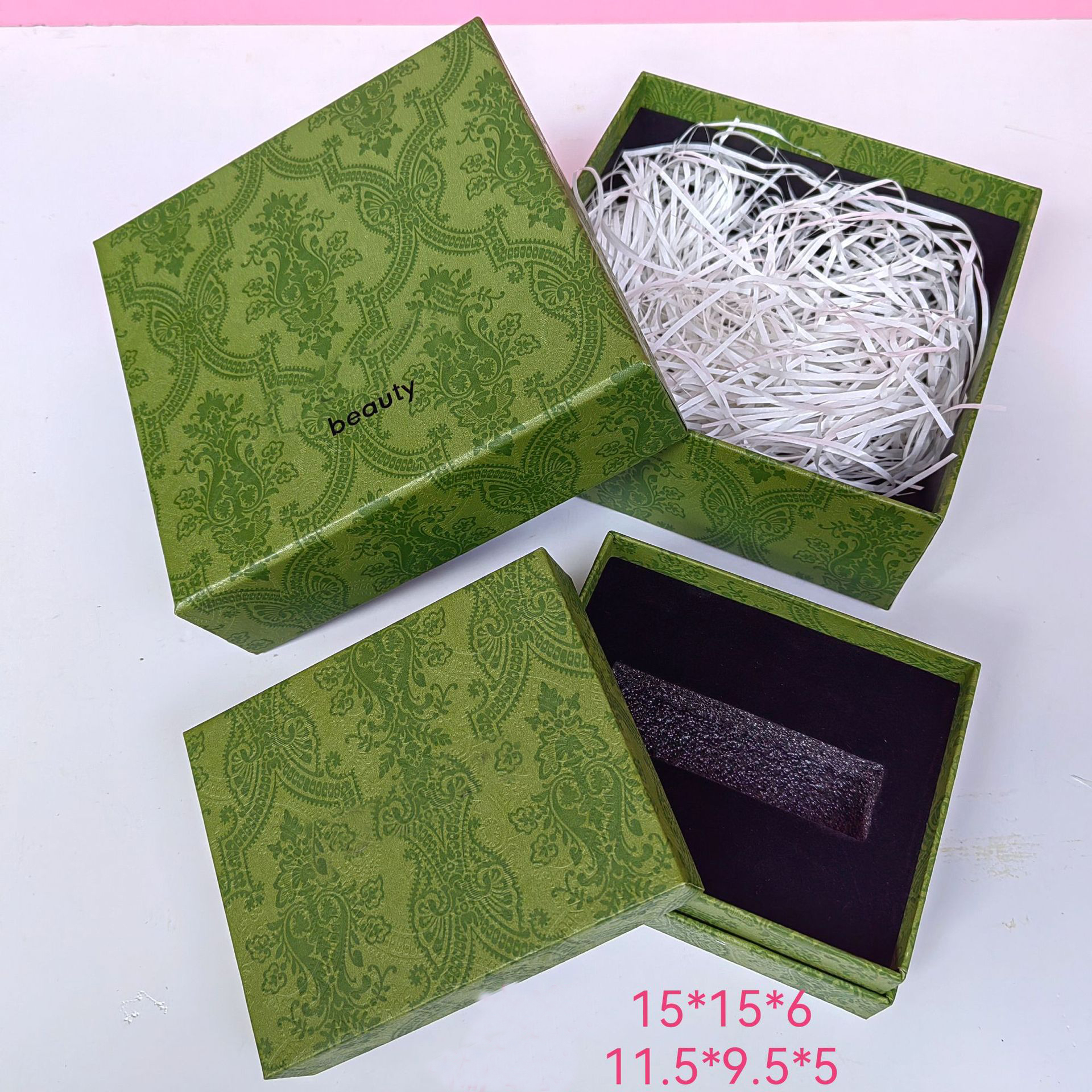 Ring Box G Letters Brand jewelry organizer Designer Jewelry Packing Earrings Necklaces Bracelets Cloth Dust Pouch Bags Green Lipsticks Perfume Makeup 