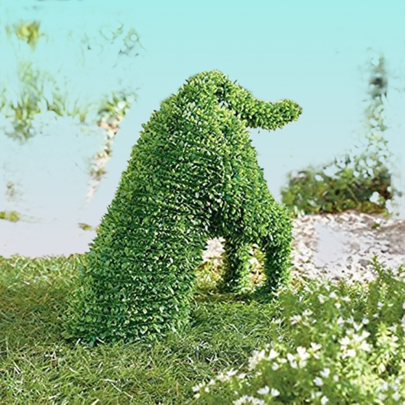 Garden Decorations Decorative Peeing Dog Topiary Flocking Sculptures Statue Without Ever A Finger To Prune Or Water Pet Decor2626239
