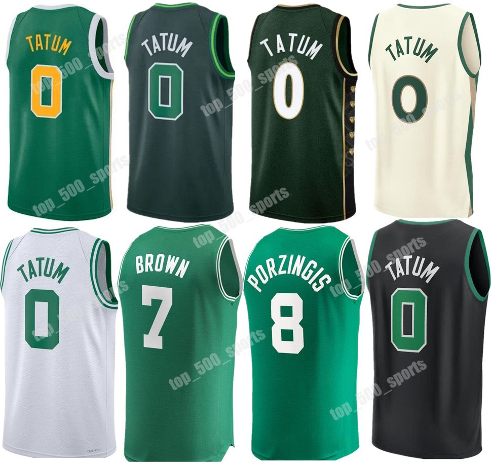 Custom Jayson Tatum Basketball Jerseys Jaylen 7 Brown Derrick White Payton Pritchard Anfernee Simons Sam Hauser Luka Garza Jersey Green edition Men