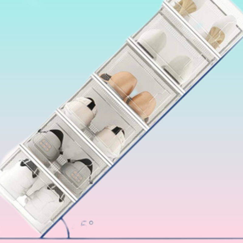 Shoe Storage Boxes Clear Plastic Stackable Shoe Organizer for Closet Foldable Shoes Containers Bins Holders3361362