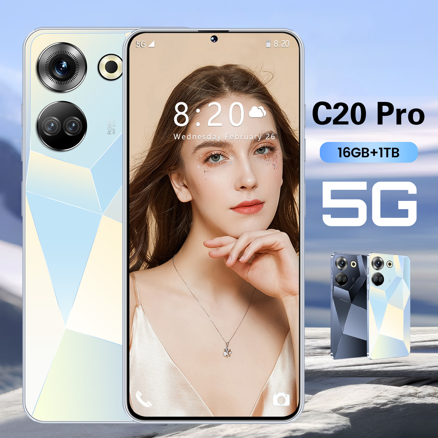 C20 PRO 7.3 Inch Android Smartphone Waterproof Dustproof Shockproof 8000 mAh WIFI Dual Camera All-in-one 256GB 512GB 1TB ROM 8GB 16GB RAM Cell Phone