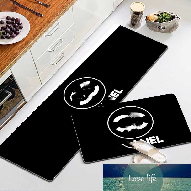 Designer Trendy Internet Celebrity Light Carpet Absorbent Oil-Absorbing Non-Slip Floor Mat Kitchen Strip Sets S25420