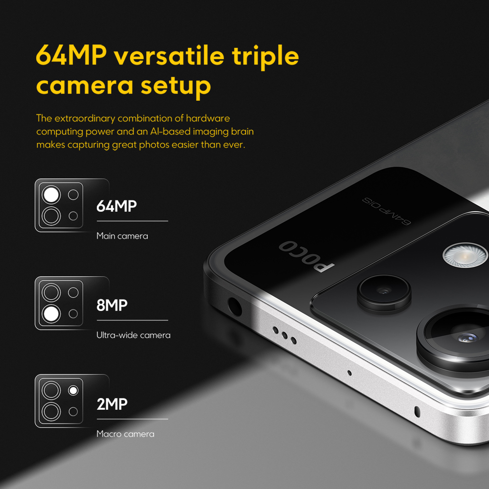 POCO X6 5G Global Version Snapdragon 7s Gen 2 120Hz Flow AMOLED Display Smartphone 64MP Camera with OIS NFC 67W Charging