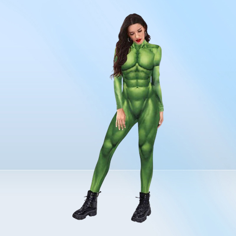 Stage Wear Superhero Bruce Banner Hulk Sexy Cosplay Come Men Women Unisex Jumpsuits Halloween Party Tights Zentai Bodysuit Suit T21109482