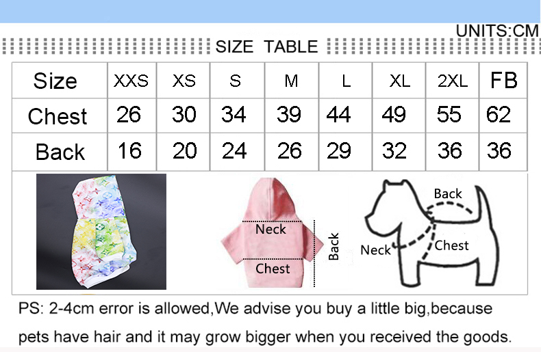 Designer Dog Colorful Tie Dyed Hoodie Classic Presbya Printed Cat Coat Pet Clothes XXS-XXL Free shipping