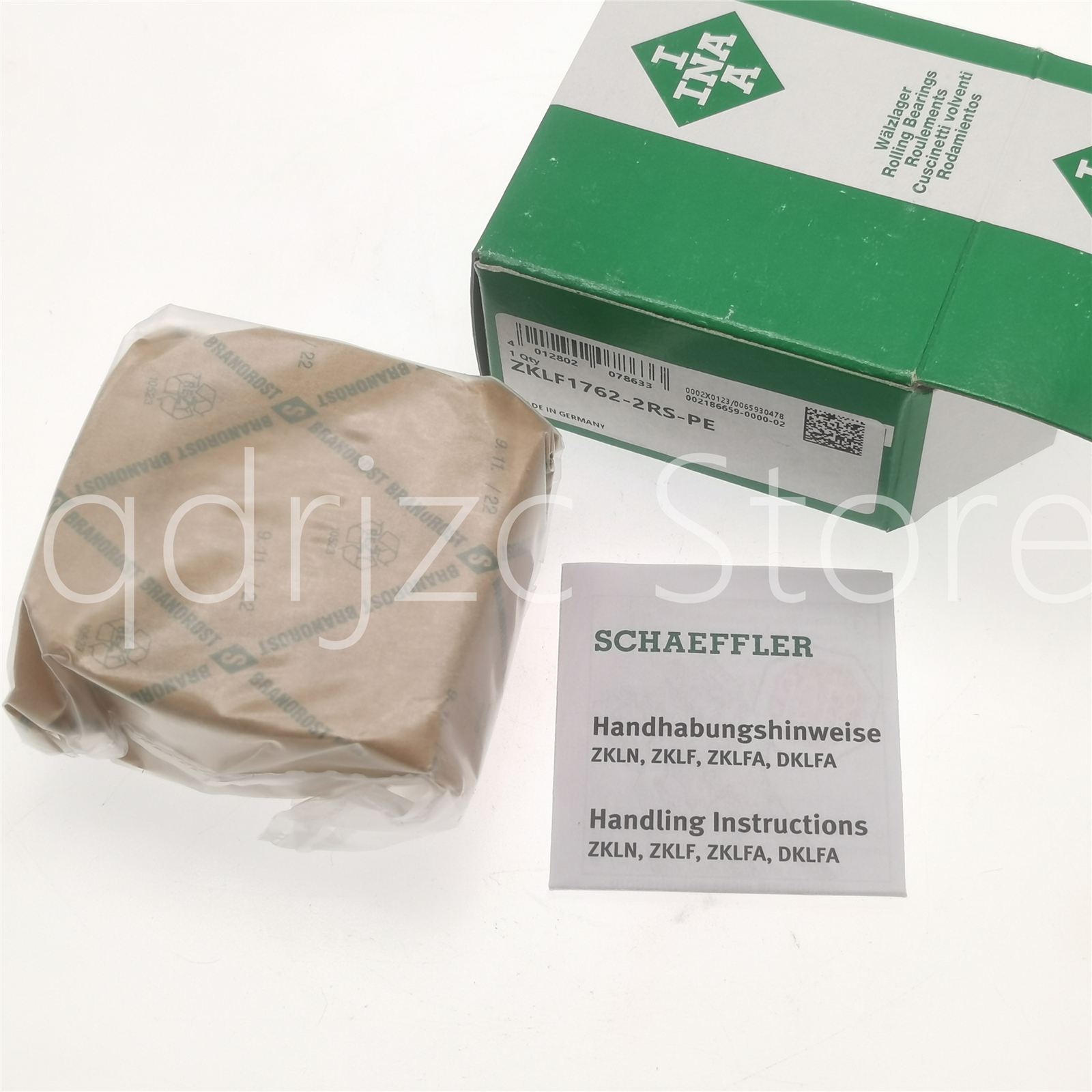 I-N-A bi-directional thrust angular contact ball bearing ZKLF1762-2RS-PE 17mm 62mm 25mm