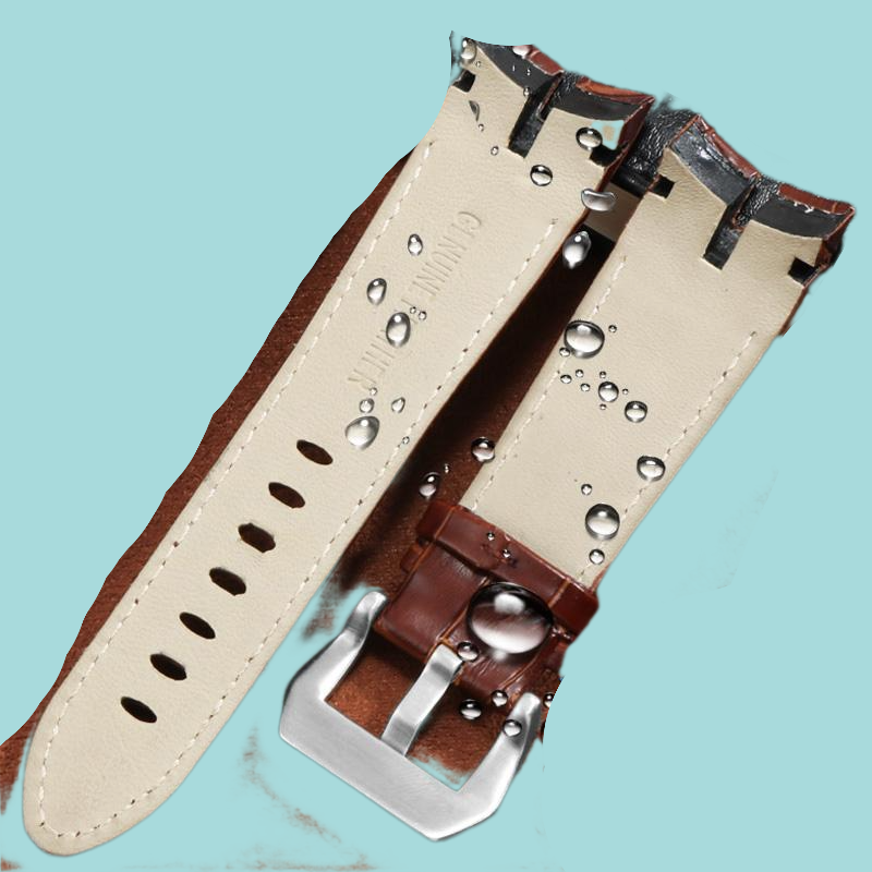 Watch Bands Yopo Genuine Leather Watchband 26mm Black Brown Wristband With Pin Buckle For Series Men039s Accessories