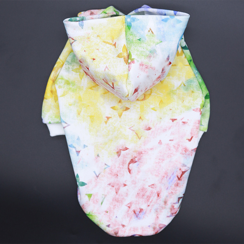 Designer Dog Colorful Tie Dyed Hoodie Classic Presbya Printed Cat Coat Pet Clothes XXS-XXL Free shipping