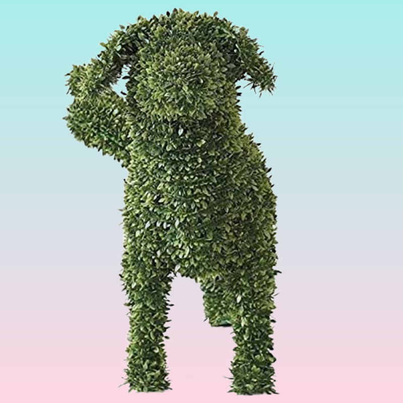 Garden Decorations Decorative Peeing Dog Topiary Flocking Sculptures Statue Without Ever A Finger To Prune Or Water Pet Decor2626239