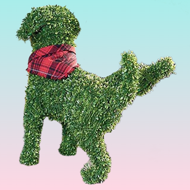 Garden Decorations Decorative Peeing Dog Topiary Flocking Sculptures Statue Without Ever A Finger To Prune Or Water Pet Decor2626239